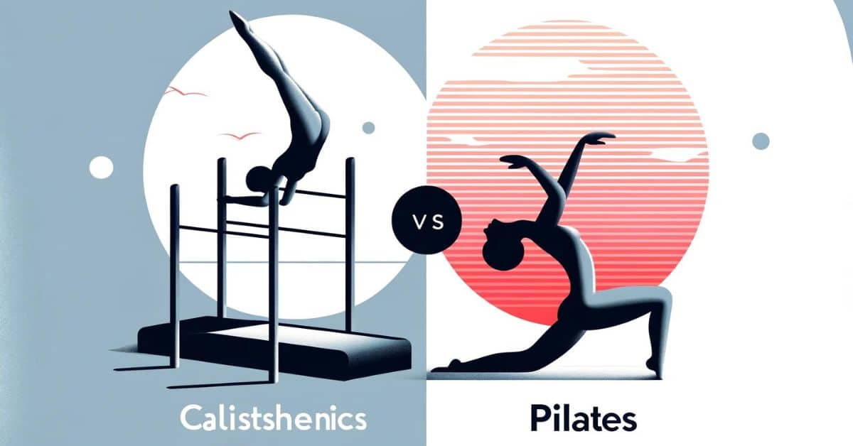 A minimalistic and abstract image of calisthenics vs pilates