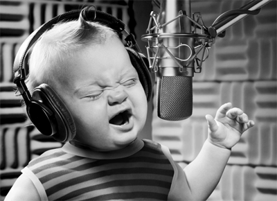 zingende baby