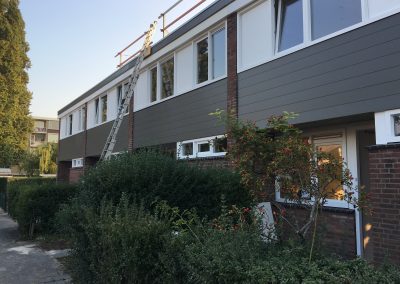 Groot onderhoud Sibeliusstraat in Leiden - gevel 1e opgeleverde woningen