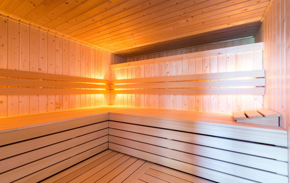 Sauna bij de fitnessruimte in Delft