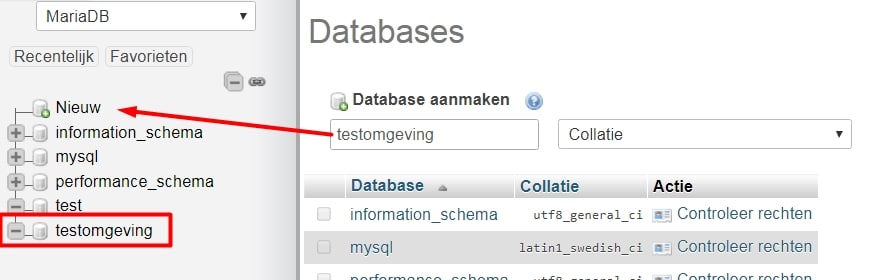 test database