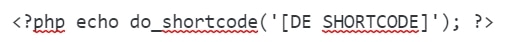 voorbeeld shortcode