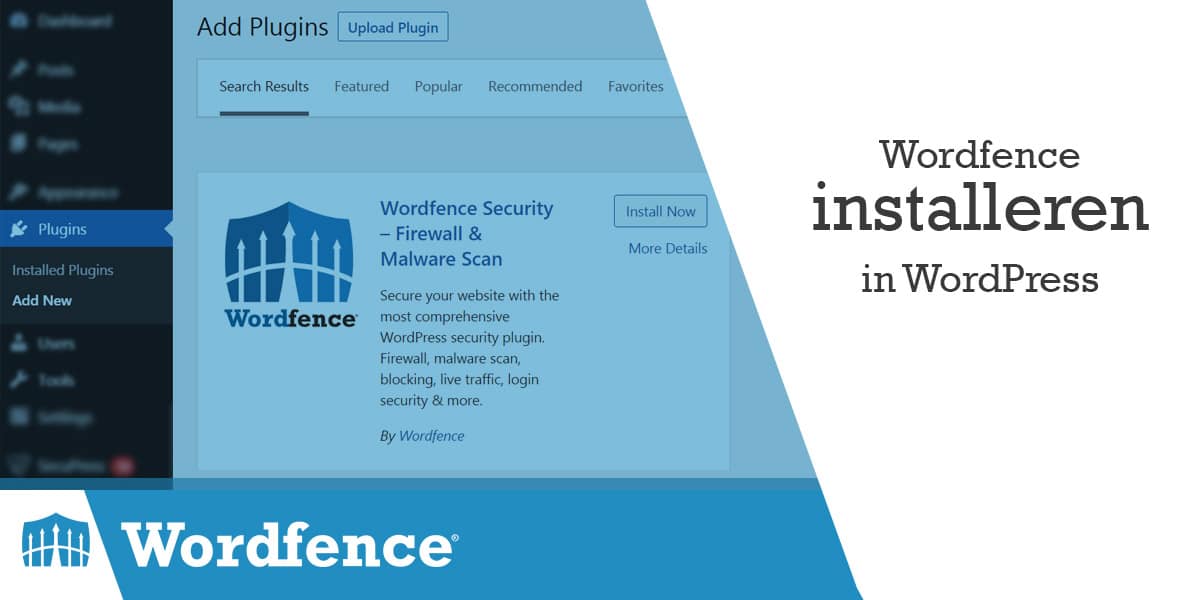 Install Wordfence in WordPress