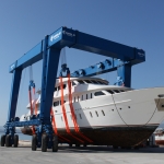 First Lift - Travel Lift Assembly at Aganlar Superyacht Refit Centre - Bodrum