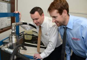 Left to right ­ James Simpson from Trelleborg alongside David Whyte of Schoolhill