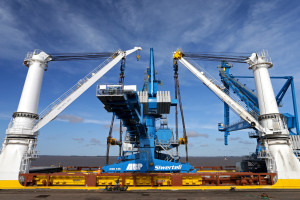 Continuous Ship Unloaders are unloaded at Immingham