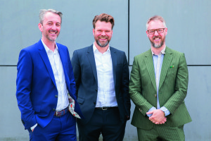 From left to right: Wouter van Goeye (Shared Service Center), Niko Fierens (Operations) and Nicolas van Goeye (New Business, CEO).