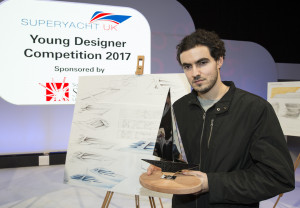 Christopher Karram, winner of the Superyacht UK Young Designer Competition 2017. Photo courtesy onEdition.