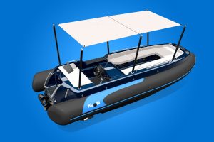 eJET is a 100% electric luxury yacht tender by Avon and Torqeedo