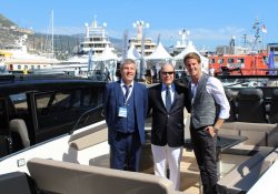 His Serene Highness Prince Albert of Monaco Testing Greenline NEO EDrive at Monaco Yacht Show